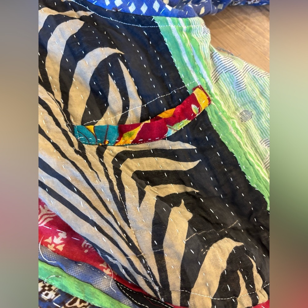 Kantha Karma Handcrafted Patchwork Open-Front Swe… - image 5